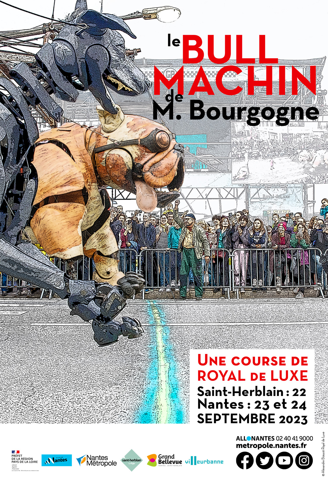 affiche Royal de Luxe bull machin Nantes 2023